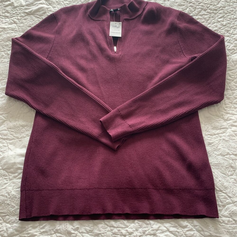 I.N.C International Sweater Large. Female sweatshirt pullover with Zipper.